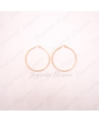 PEND. AROS ORO 18 KTS TUBO LISO 2X25MM