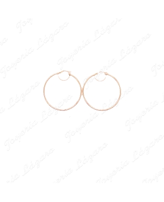 PEND. AROS ORO 18 KTS TUBO LISOS 2X40MM INT