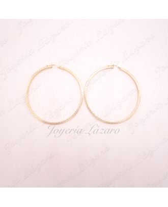 ORO 18 KTS PENDIENTES AROS GRECA 54INTX2