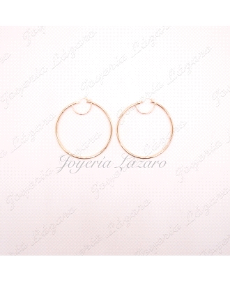 ORO 18 KTS PEND. AROS TUBO 40MM INT.ARCO