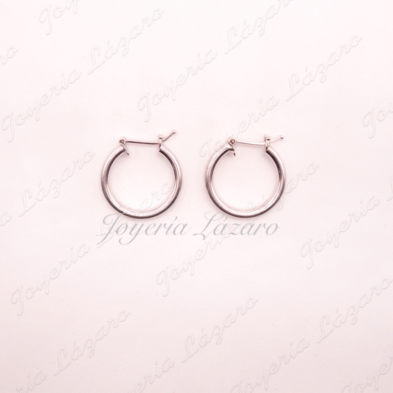 PEND. 18KTS AROS BLANCO TUBO 16X21X3 MM