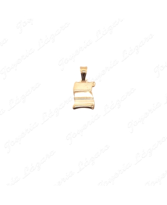 PLACA ORO 18 KTS  PERGAMINO 10X15MM