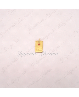 PLACA 18KTS RH 8x11mm PEQUEÑA