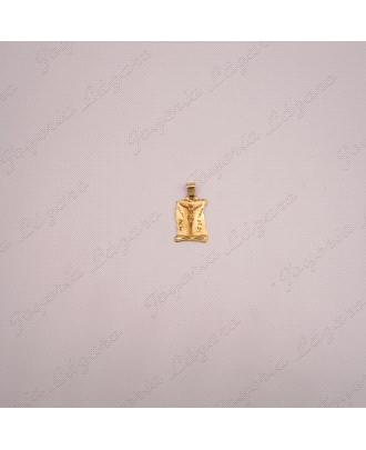 PLACA 18KTS PERGAMINO +  CRISTO