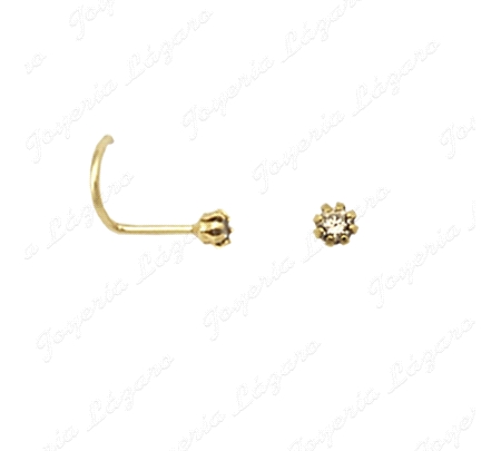 PIERCING ORO 18 KTS NARIZ CIRCO GARRAS