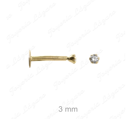 ORO 18 KTS PIERCING CIRCO GARRA PQ.