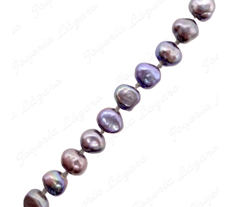 PERLAS CULTIVADA COLOR TAHITI ORO 18 KTS CIERRE MARINERO