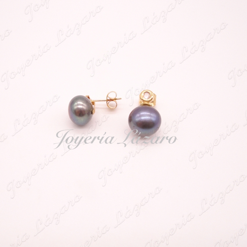 PEND. 18KTS TU Y YO PERLA  DE TAHITI 10MM+CIRCO. C. PRESION PRESION