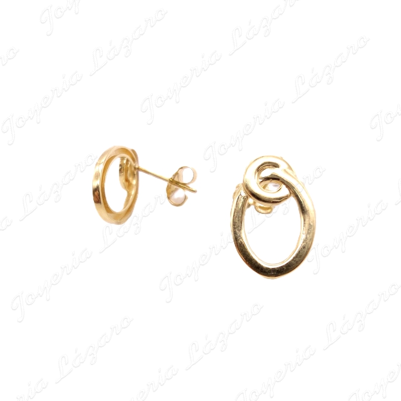 PEND. ORO 18 KTS 2 OVALOS ENLAZADOS C. PRESION