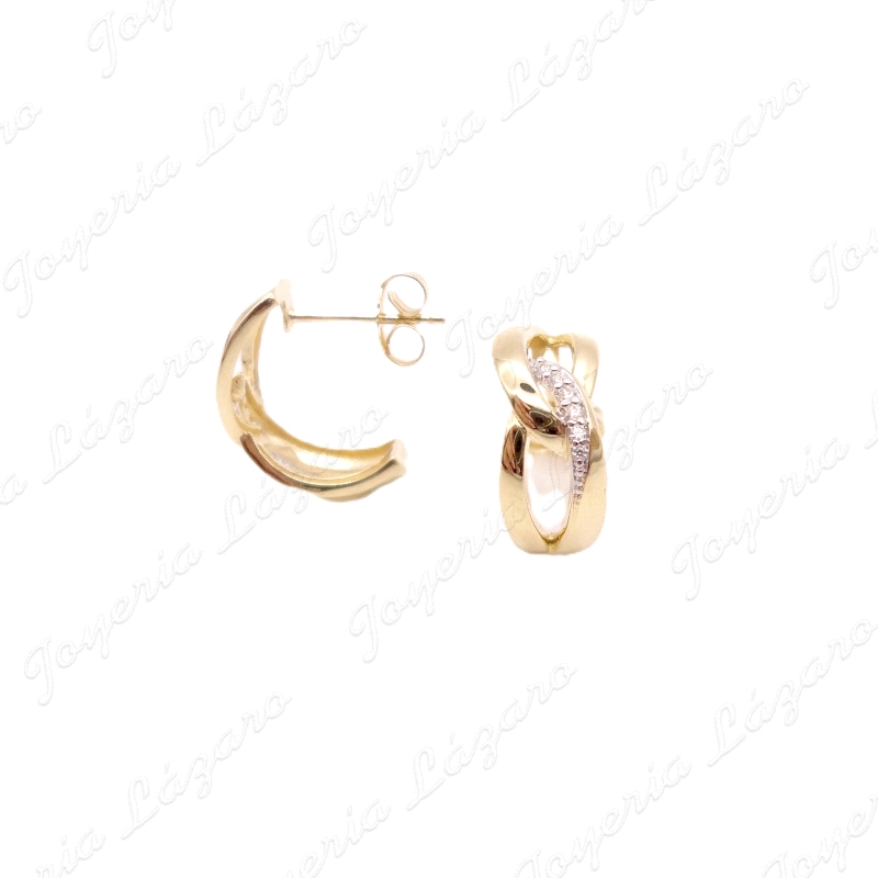 PEND. ORO 18 KTS2 ESLABONES ENLAZADOS CON CIRCO CENTRO C. PRESION