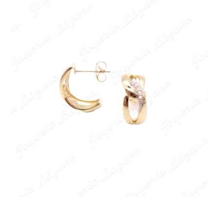 PEND. ORO 18 KTS2 ESLABONES ENLAZADOS CON CIRCO CENTRO C. PRESION