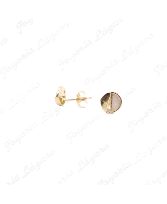 PEND. ORO 18 KTS CIRCULITO MITAD,ORO/NACAR 1 CIRCONITA CIERRE PRESION