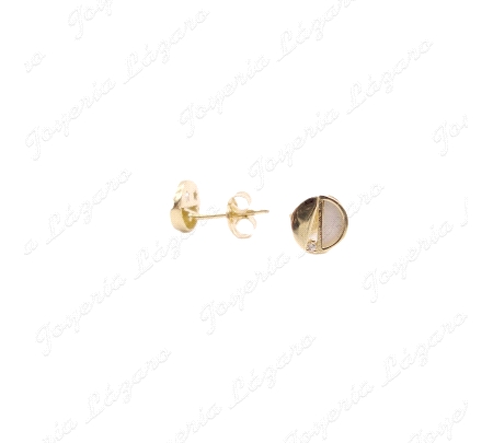 PEND. ORO 18 KTS CIRCULITO MITAD,ORO/NACAR 1 CIRCONITA CIERRE PRESION