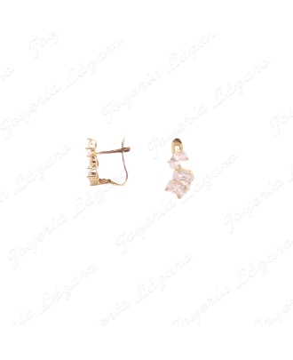 PEND. ORO 18 KTS 3 PIEDRAS BLANCAS OVAL 5X3 C. CATALAN