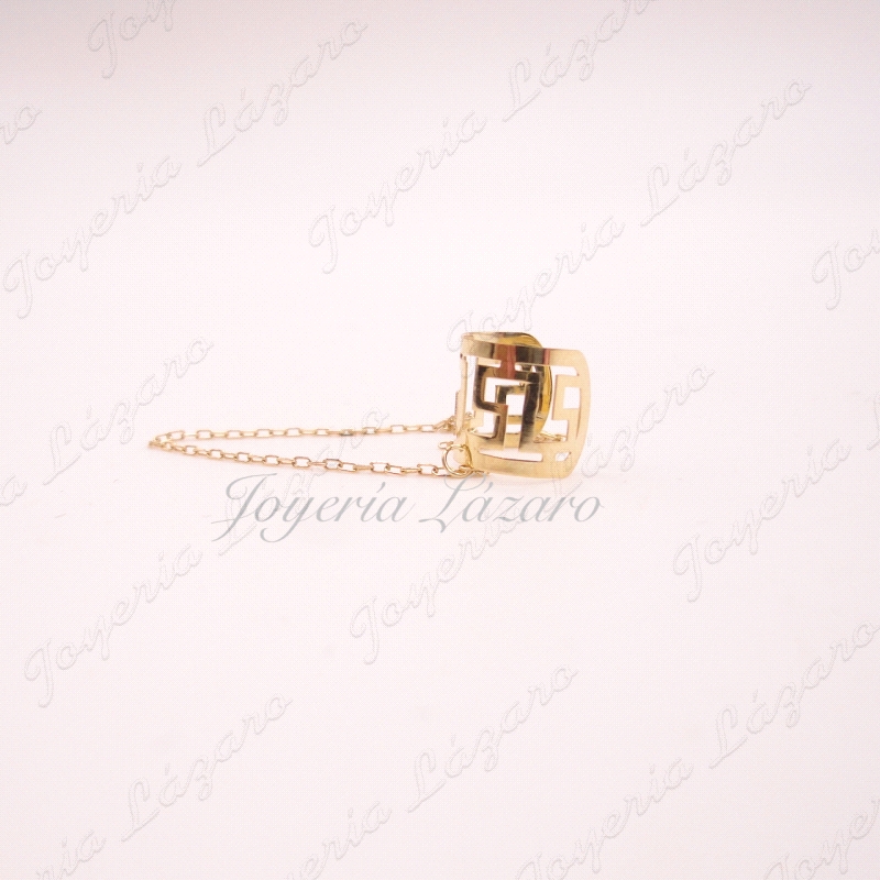 ORO 18 KTS PEND. ALTO GRECA CADENA, SOLO UNO.