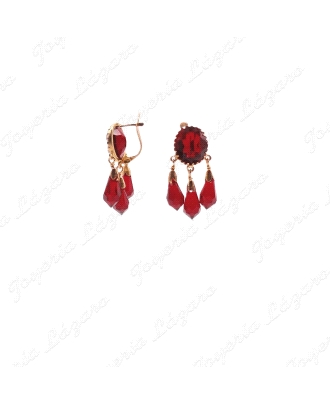 ORO 18 KTS PENDIENTES TRES LAGRIMAS ,GRAT