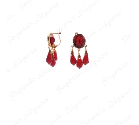 ORO 18 KTS PENDIENTES TRES LAGRIMAS ,GRAT