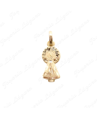 MEDALLA ORO 18 KTS VIRGEN DEL PILAR PILARICA  16MM