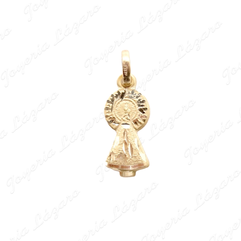 MEDALLA ORO 18 KTS VIRGEN DEL PILAR PILARICA  16MM