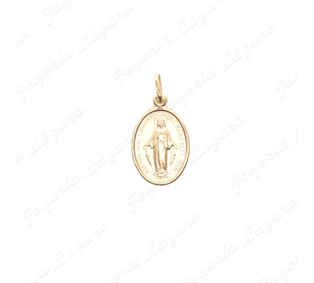MEDALLA ORO 18 KTS VIRGEN MILAGROSA OVALADA 22MM