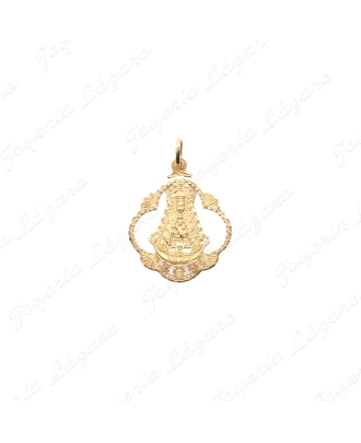 MEDALLA ORO 18 KTS V. ROCIO CON MARCO 33MMX33MM