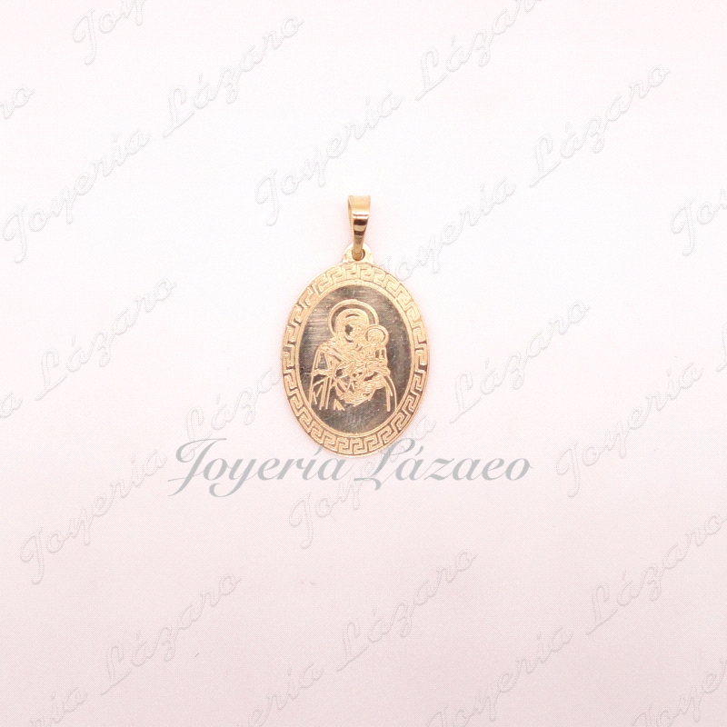 ORO 18 KTS MEDALLA VIRGEN ORTODOXA+GRECA
