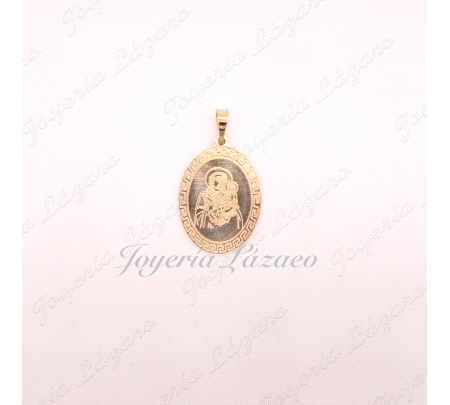 ORO 18 KTS MEDALLA VIRGEN ORTODOXA+GRECA