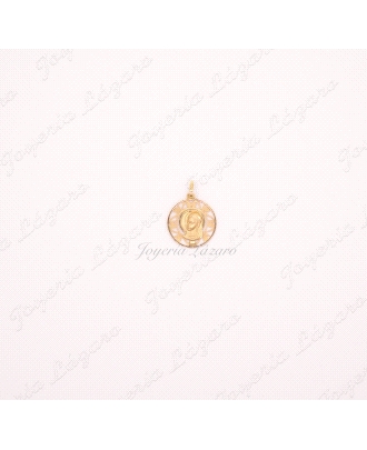 MEDALLA 18KTS ALIANZAS CRUZADAS