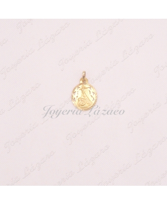 MEDALLA 18KTS VIRGEN DE LAS ANGUSTIAS 16MM FILO GALLONADO