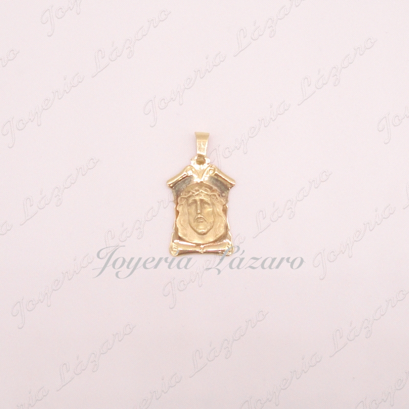 MEDALLA 18KTS PERGAMINO + ROSTRO CRISTO