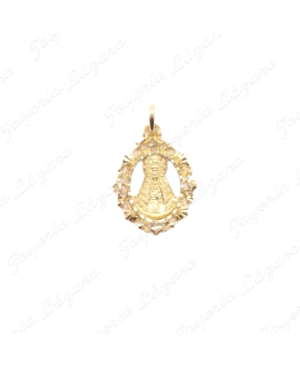 MEDALLA 18KTS VIRGEN DEL ROCIO + FILIGRANA