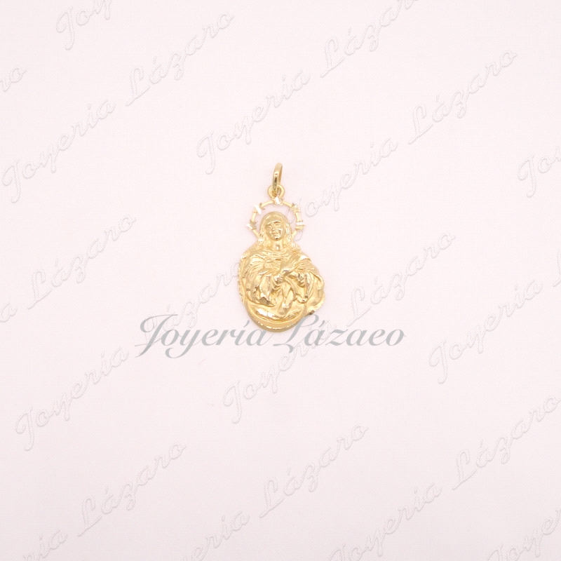 MEDALLA 18KTS VIRGEN MARIA PURISIMA GRANDE