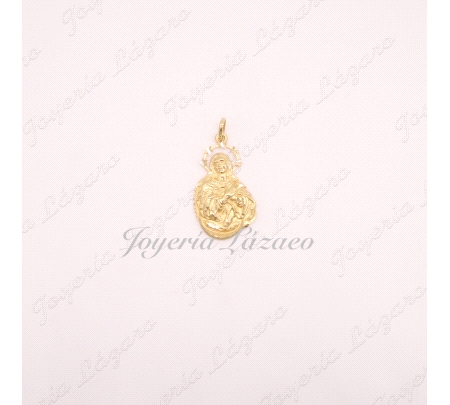 MEDALLA 18KTS VIRGEN MARIA PURISIMA GRANDE