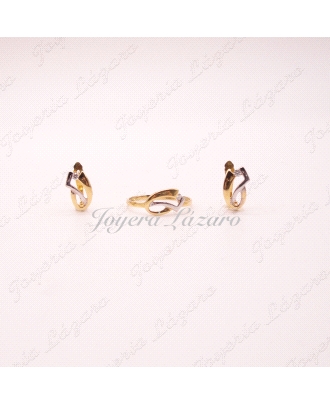 ORO 18 KTS JUEGO COMUNION BICOLOR PEND. CATALAN