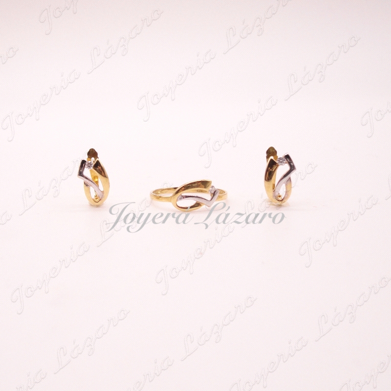 ORO 18 KTS JUEGO COMUNION BICOLOR PEND. CATALAN