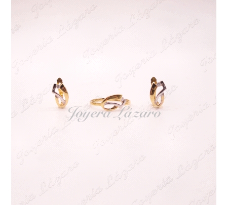 ORO 18 KTS JUEGO COMUNION BICOLOR PEND. CATALAN