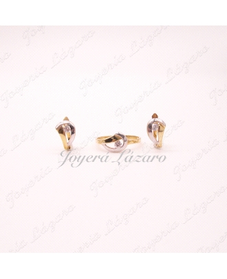 ORO 18 KTS JUEGOS COMUNION BICOLOR