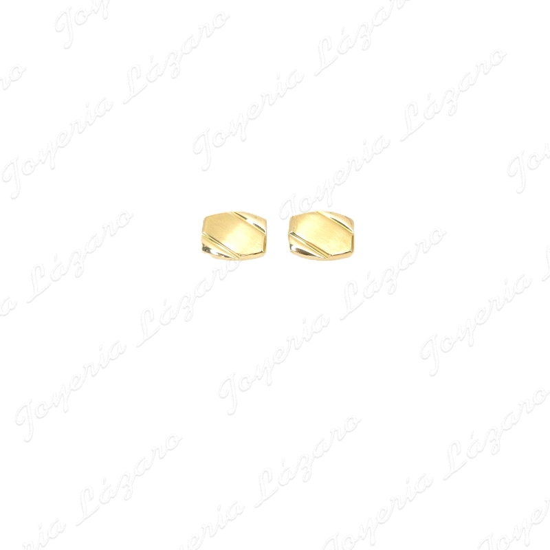 GEMELOS ORO 18KTSRECTANGULO MATE/BRILLO