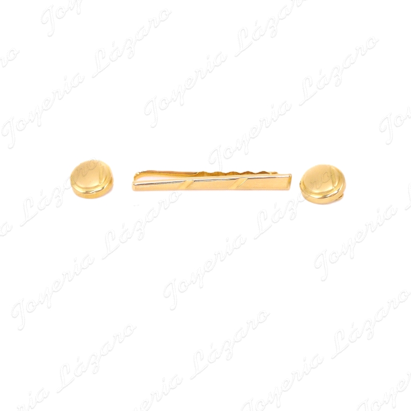 PILLACORBATA ORO  18KTS REDONDO MATE/BRILLO