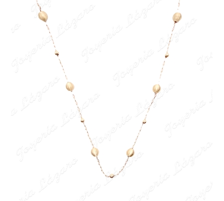 GARGANTILLA ORO 18 KTS BOLAS TALLADAS 5.7MM