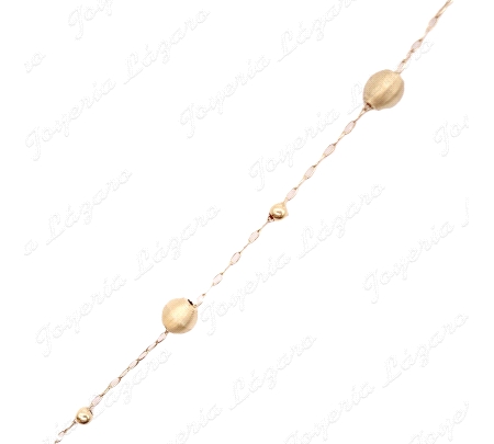 GARGANTILLA ORO 18 KTS BOLAS TALLADAS 5.7MM