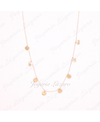 ORO 18 KTS GARGANTILLA  8CIRCULOS