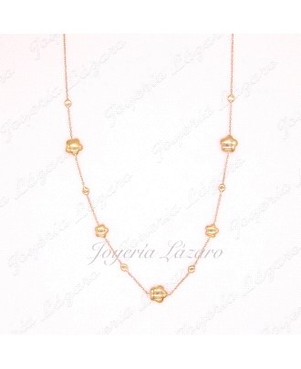 ORO 18 KTS GARGANTILLA MOTIVOS FLORES