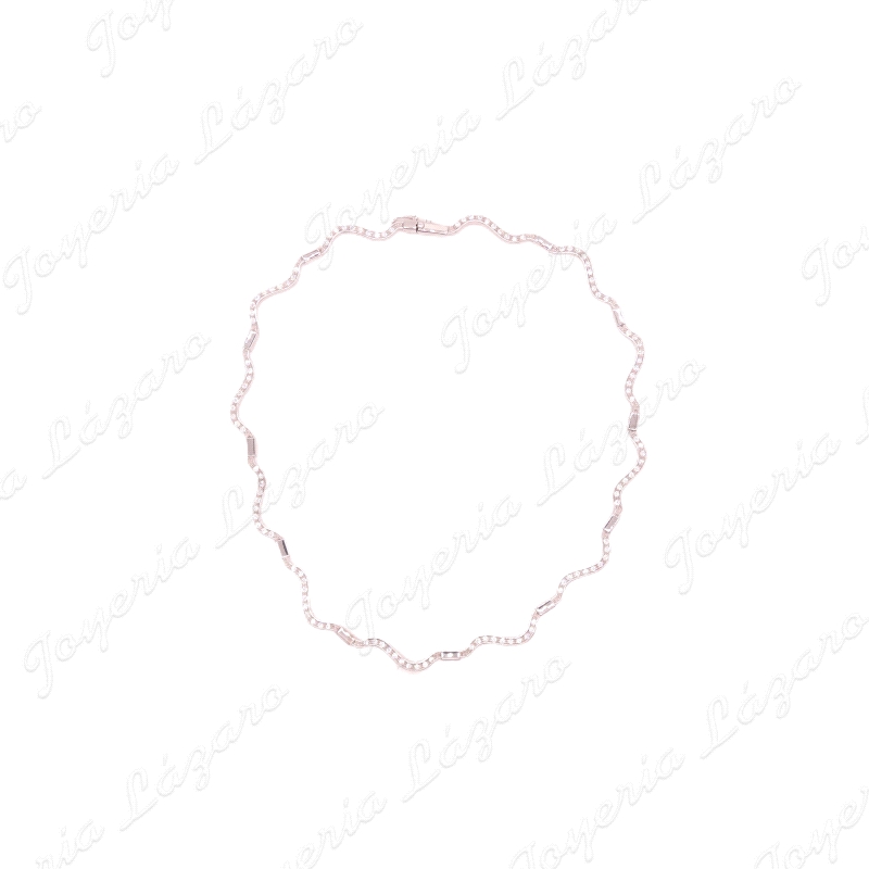 GARGANTILLA 18KTS BL. SMIRIGIDA TRAMOS CIRCOS CARRIL