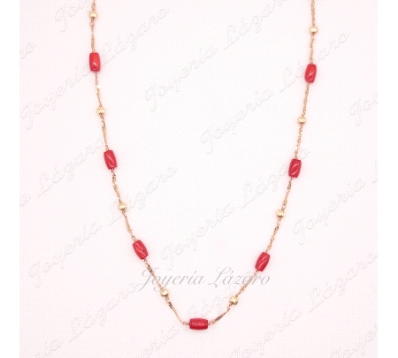 GARGANTILLA 18KTS CORAL