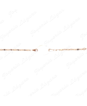 ESCLAVA BEBE ORO 18 KTS 2 POSTURAS PLACA OVAL ESLB.BARCO FANTASIA HUEC