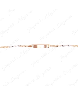 ESCLAVA BEBE ORO 18 KTS BICOLOR 2ª POSTURA ESPIRALES