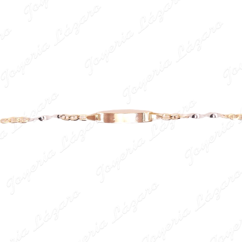 ESCLAVA BEBE ORO 18 KTS BICOLOR 2ª POSTURA ESPIRALES