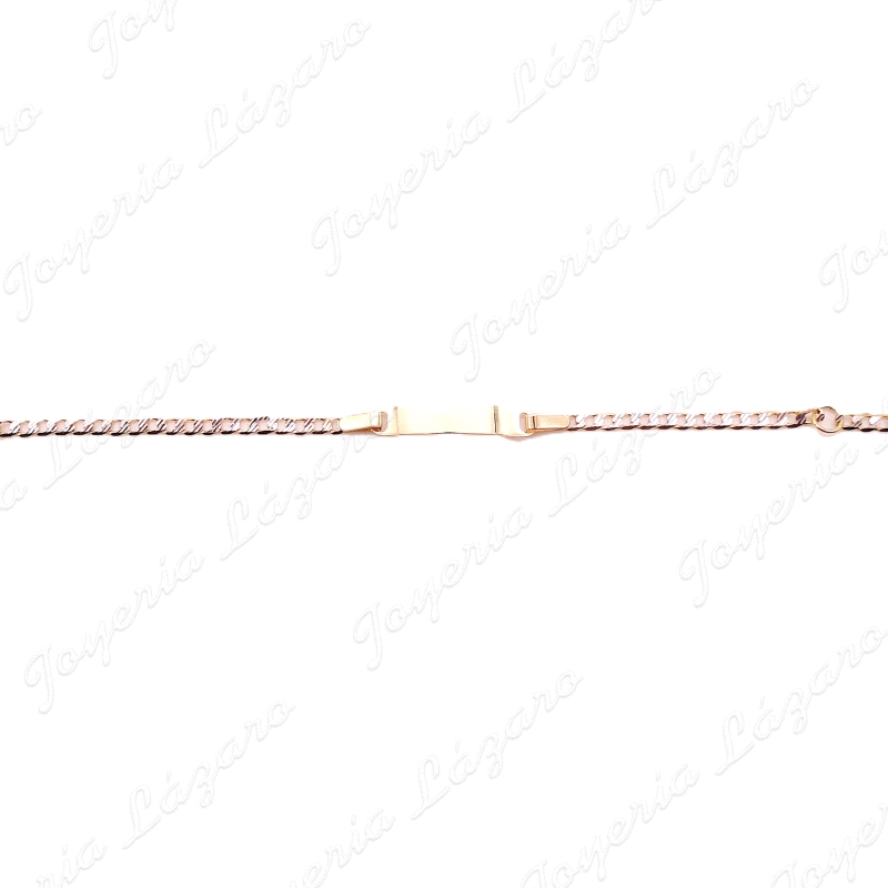 ESCLAVA BEBE ORO 18 KTS2 POSTURAS  BICOLOR EN CADENA BARBADA