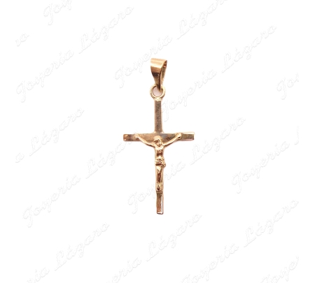 CRUZ ORO 18 KTS 13X23MM  TABLA CON CRISTO